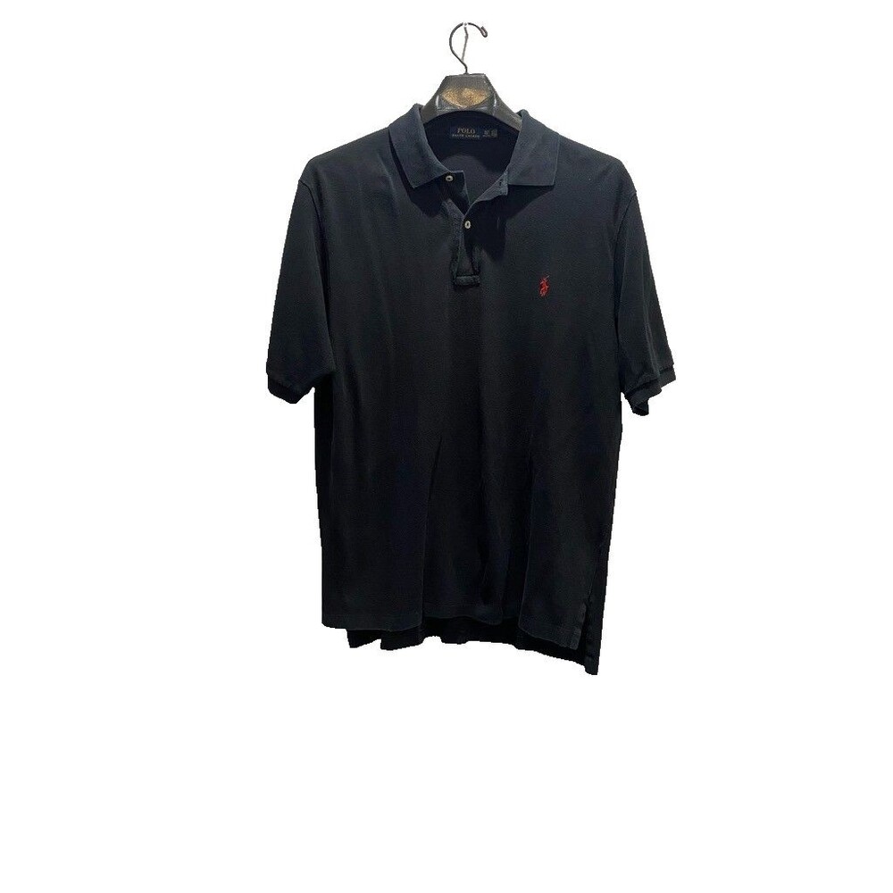 Polo Ralph Lauren men Short Sleeve Classic Fit Polo Collar 2XLT Black Cotton